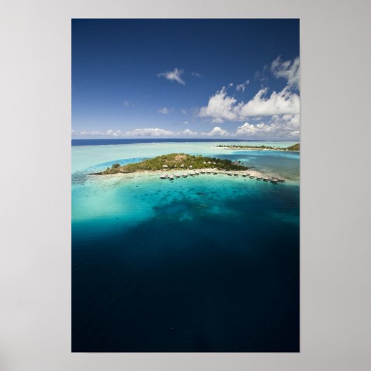 Poster Parachute ascensionnel sur la belle lagune de Bora (Devant)