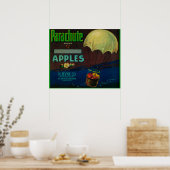 Poster Parachute Étiquette Apple Crate (Cuisine)