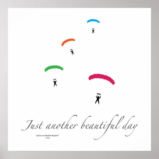 Poster Parachutes colorés (Devant)