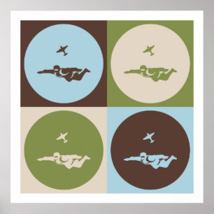 Poster Parachutisme d'art de bruit