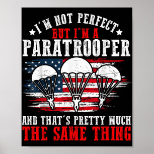 Poster Parachutiste de l'armée américaine Soldat Jour des