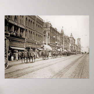 Poster Parade de cirque à Tacoma WA circa 1900