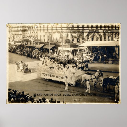 Poster Parade de suffrage pour l'égalité des droits des f (Devant)
