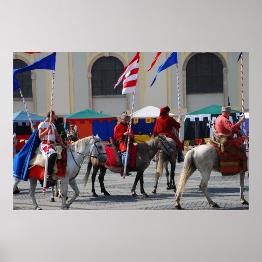 Poster Parade des chevaliers médiévaux (Devant)