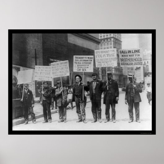 Poster Parade sans emploi NYC 1909 (Devant)