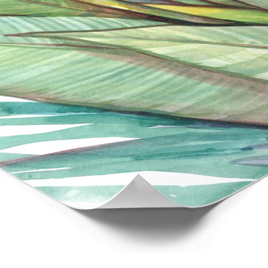 Poster Paradis botanique tropical II (Coin)