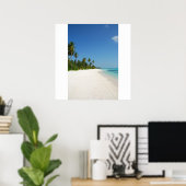 Poster Paradis de la plage avec palmiers (Bureau à domicile)