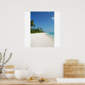 Poster Paradis de la plage avec palmiers (Cuisine)