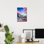 Poster Paradis floral (Bureau à domicile)