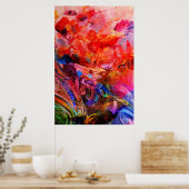 Poster Paradis Floral Oiseau Phoenix Rising Flame Art (Cuisine)