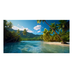 Poster Paradis insulaire du Costa Rica 