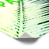 Poster paradis moderne en feuille de palme tropicale text (Coin)