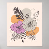 Poster Paradis tropical Art botanique, Boho Wall Art (Devant)