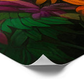 Poster Paradis tropical de l'île colorée (Coin)