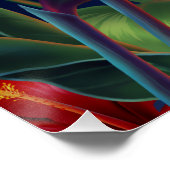 Poster Paradis tropical Floral hawaïen (Coin)