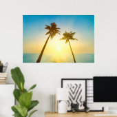 Poster Paradis tropical idyllique (Bureau à domicile)
