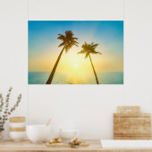 Poster Paradis tropical idyllique (Cuisine)