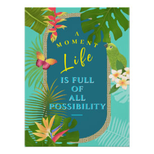Poster Paradis tropical Turquoise