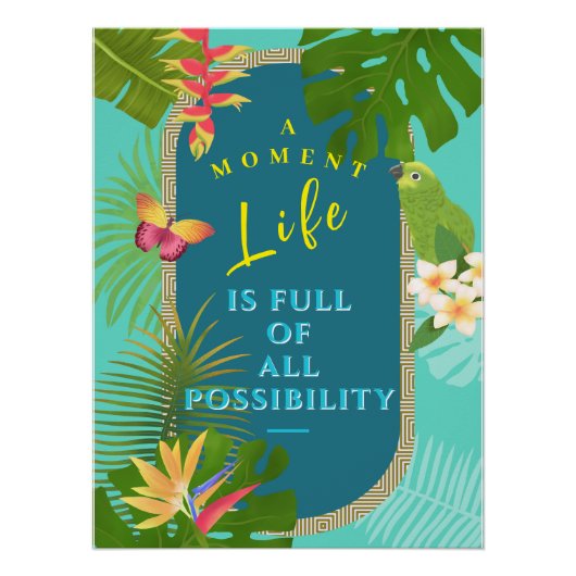 Poster Paradis tropical Turquoise (Devant)
