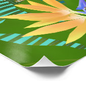 Poster Paradis tropical Turquoise (Coin)