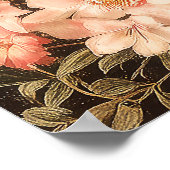 Poster Paradis tropical vintage avec palmiers (Coin)