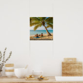 Poster Paradise Beach Scene (Cuisine)