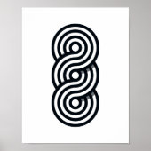 Poster Parallel Lines Art Print - Black and White Line (Devant)