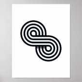 Poster Parallel Lines Art Print - Black and White Line (Devant)