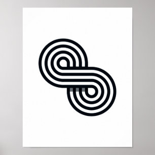 Poster Parallel Lines Art Print - Black and White Line