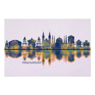 Poster Paramaribo Skyline