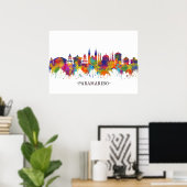 Poster Paramaribo suriname Skyline (Bureau à domicile)