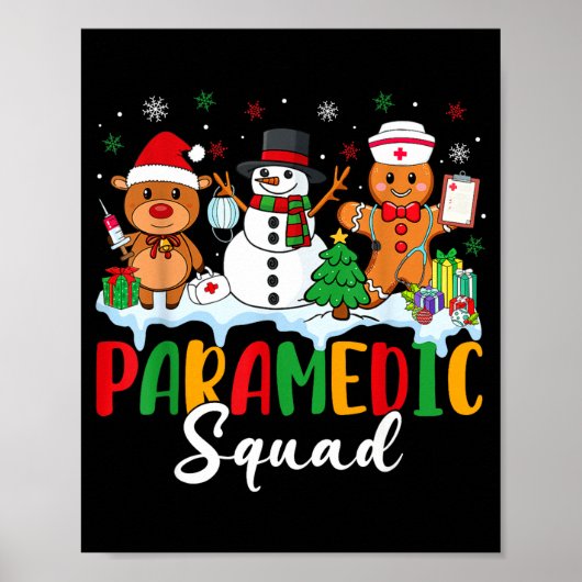 Poster Paramedic Squad Reindeer Snowman Gingerbread Chris (Devant)