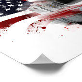 Poster Paramètre EMT de l'Ambulance du drapeau américain (Coin)