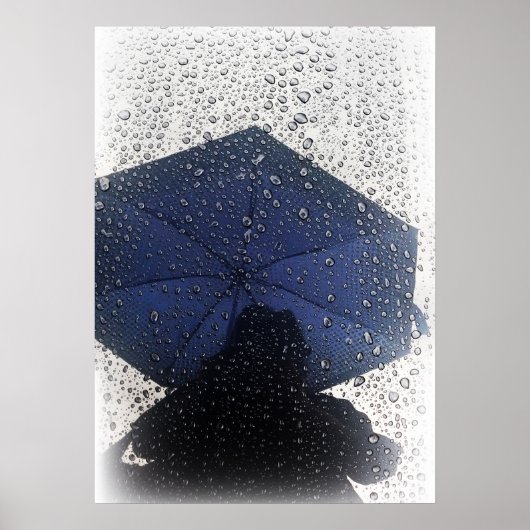 Poster Parapluie bleu (Devant)