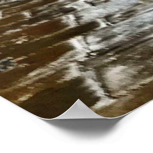 Poster Parapluie dans les rues de Saint Jacques de Compos (Coin)