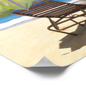 Poster Parapluie de plage, Abaco, Bahamas (Coin)