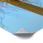 Poster Parapluie de plage naturel (Coin)