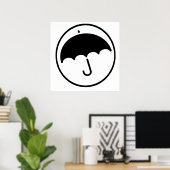 Poster Parapluie en cercle (Bureau à domicile)