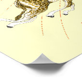Poster Parapluie Girafe Mignon et Fantaisiste Carte d'ann (Coin)