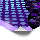 Poster Parapluie violet & coeurs .7 (Coin)