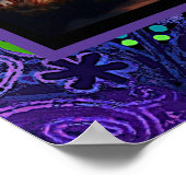 Poster Parapluie violet & coeurs .7 (Coin)