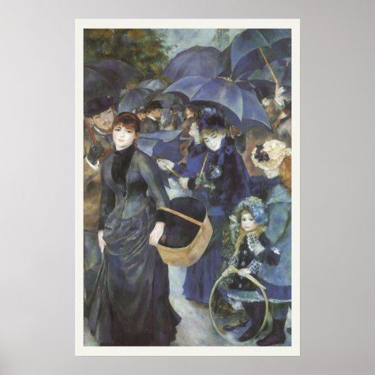 Poster Parapluies de Pierre Renoir, Impressionnisme Vinta (Devant)