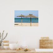 Poster Parapluies de plage en chaume (Cuisine)