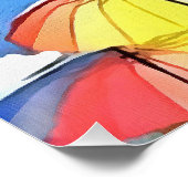 Poster Parapluies Multicolores Flottants Fantaisistes (Coin)