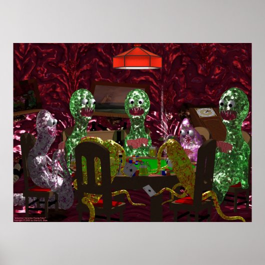 Poster Parasites intestinaux jouer au poker (Devant)