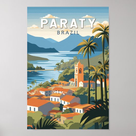 Poster Paraty Brésil Travel Art Vintage (Devant)