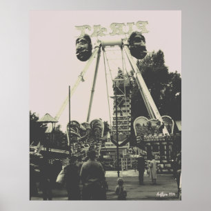 Poster Parc d'attractions Vintage Autriche Vienne Prater