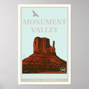 Poster Parc de tribal de Navajo de vallée de monument