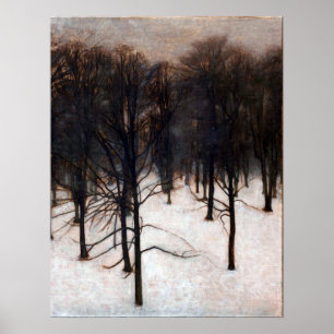 Poster Parc de Vilhelm Hammershøi Søndermarken en hiver