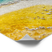Poster Parc de Yellowstone Abstrait en Turquoise et Jaune (Coin)